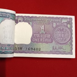 Alternative view of One Rs Big Coin 1980 Year Finance Minister RN Malhotra Gem Unc Condition Full Bundle 169401