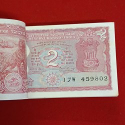 Alternative view of Two Rs Rare Tiger Full Bundle Governor Manmohan Singh Unc Condition Republic of India 459801