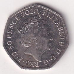 Alternative view of United Kingdom 50 Pence 2020 - Elizabeth II ; Brexit Rare Coin #E-87