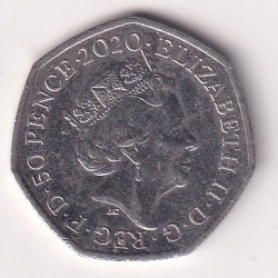 Alternative view of United Kingdom 50 Pence 2020 - Elizabeth II ; Brexit Rare Coin #E-88