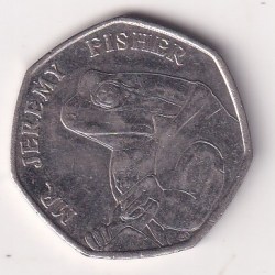 United Kingdom 50 Pence 2017 - Elizabeth II ; Mr. Jeremy Fisher Rare Coin #E-89