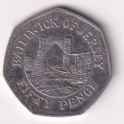 Jersey 50 Pence 2006 - Elizabeth II Rare Coin #E-90