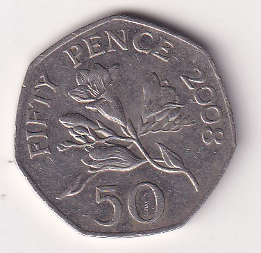 Guernsey 50 Pence 2008 - Elizabeth II 4th portrait Rare Coin #E-95