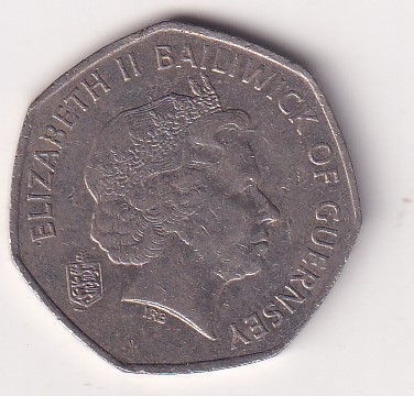 Guernsey 50 Pence 2008 - Elizabeth II 4th portrait Rare Coin #E-95