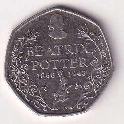 United Kingdom 50 Pence 2016 - Elizabeth II ; Beatrix Potter Rare Coin #E-99