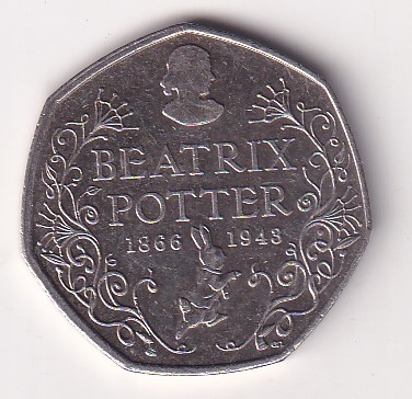 United Kingdom 50 Pence 2016 - Elizabeth II ; Beatrix Potter Rare Coin #E-99