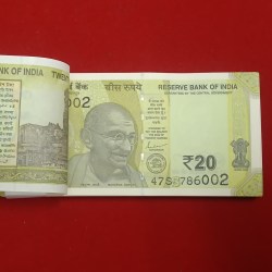 Alternative view of Twenty Rs Rare Full Bundle 786001 Gem Bunc Condition Governor Shaktikantdas Year 2025 Republic of India