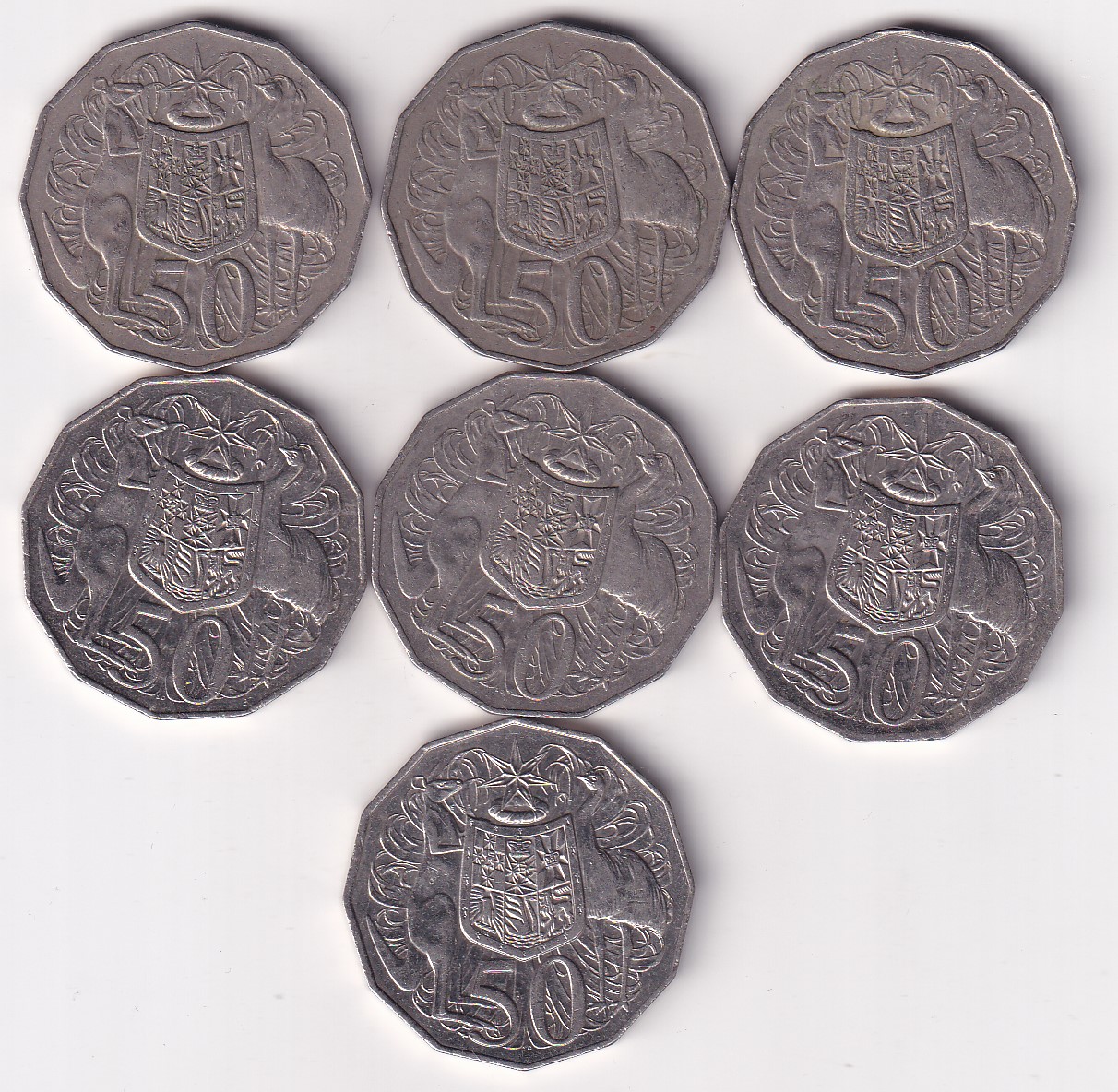 Australia 50 Pence Rare Lowest Price Rare Coin (Buyer WILL Receive Randomly 1 Coin) #E-105