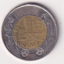Canada 2 Dollars 2017 - Elizabeth II The Battle of Vimy Ridge Rare Coin #E-114