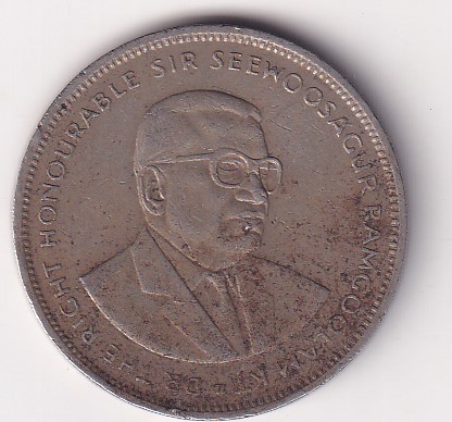 Mauritius 5 Rupees 1992 Rare Coin #E-117