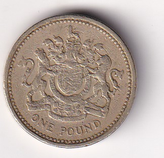 United Kingdom 1 Pound -1983 (Elizabeth II; Royal Arms) Rare Commemorative Coin #E-126