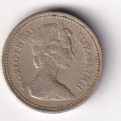 United Kingdom 1 Pound -1983 (Elizabeth II; Royal Arms) Rare Commemorative Coin #E-126