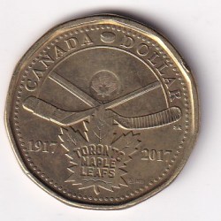 Canada 1 Dollar 2017 (Elizabeth II; Toronto Maple Leafs) Rare Commemorative Coin#E- 131