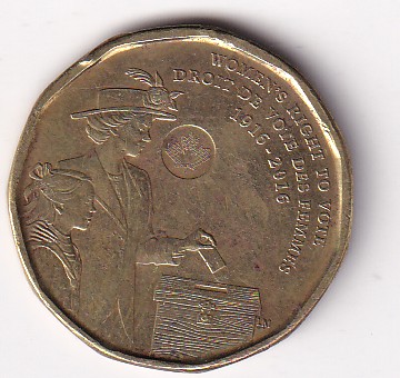 Canada 1 Dollar 2016 (Elizabeth II; Women's Right to Vote) Rare Commemorative Coin#E- 135