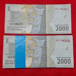 INDONESIAN 2000 DUA RIBU RUPIAH NOTE GEM UNC CONDITION EACH NOTE PRICE 150