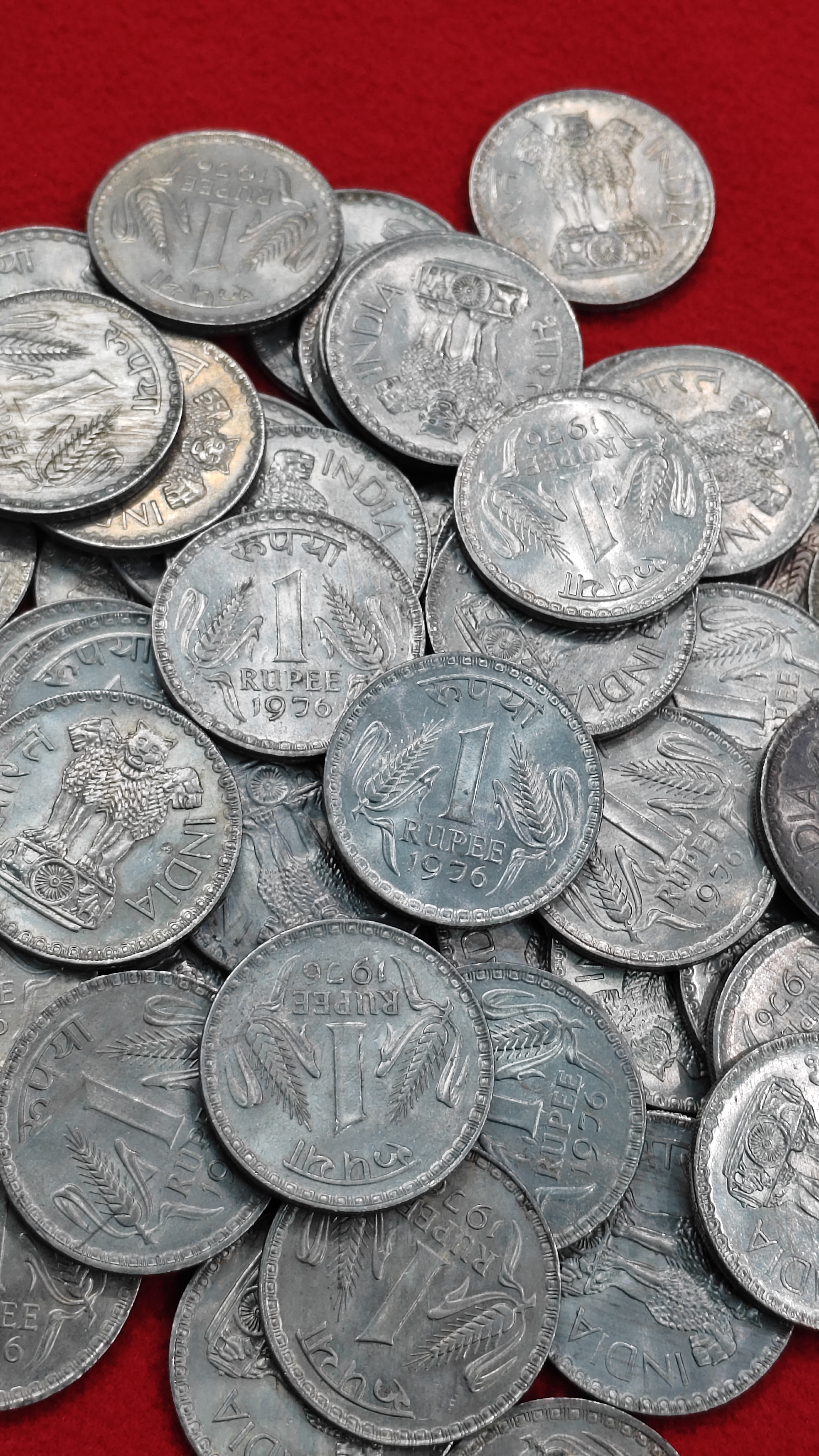 1 RUPEE 1976 COIN SET OF 5 COINS