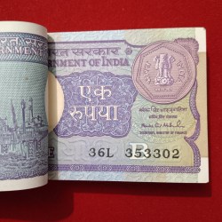 Alternative view of One Rs Small Coin Rare Bundle Finance Minister Montek Singh Ahluwalia Unc Condition 1991 Year 353301