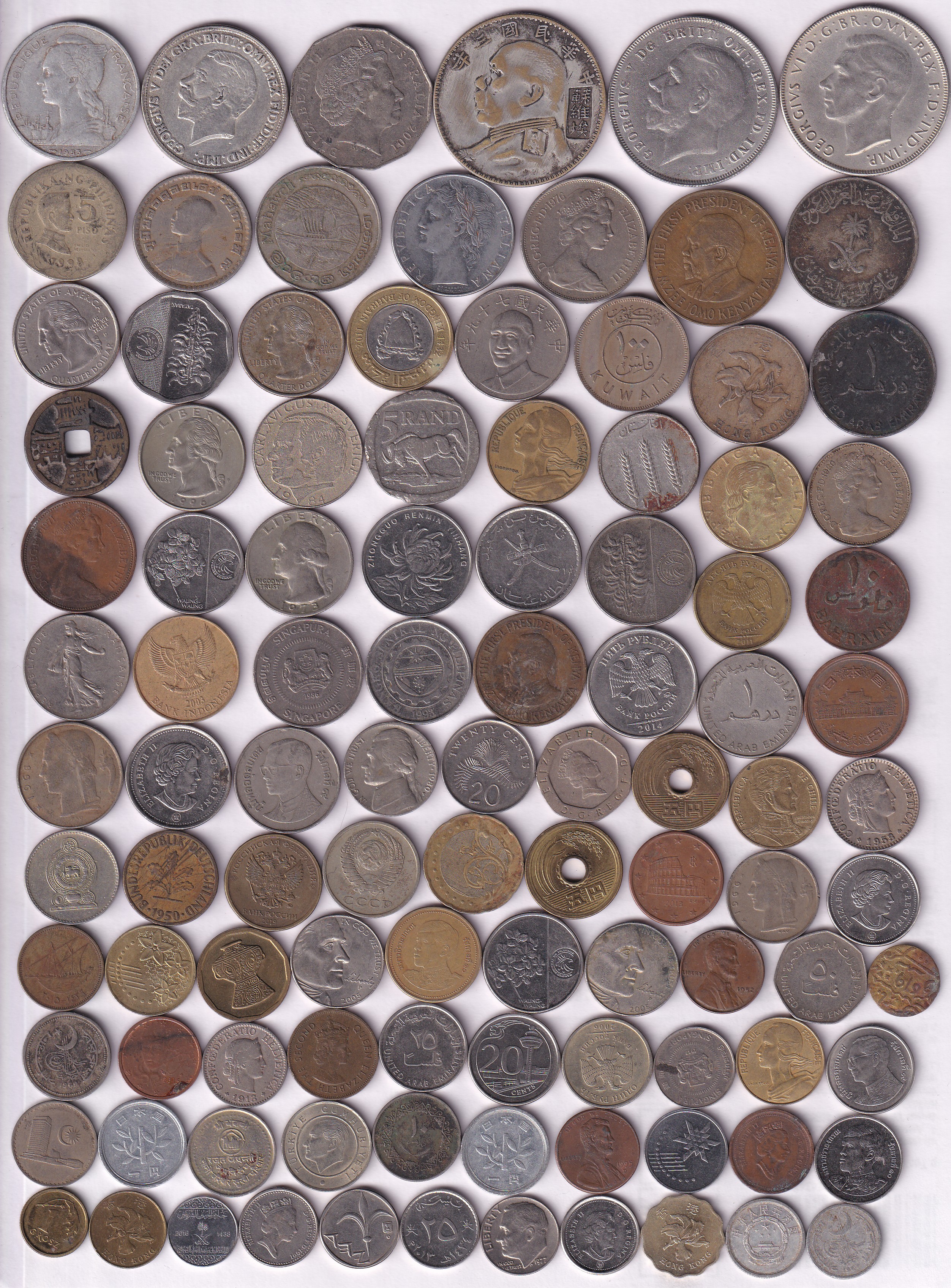 105 Different Coin (105 Pcs) Rare World Coin Set #E-140