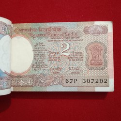 Alternative view of Two Rs Satalite Full Bundle Semi Fancy Governor RN Malhotra UNC Condition 307201