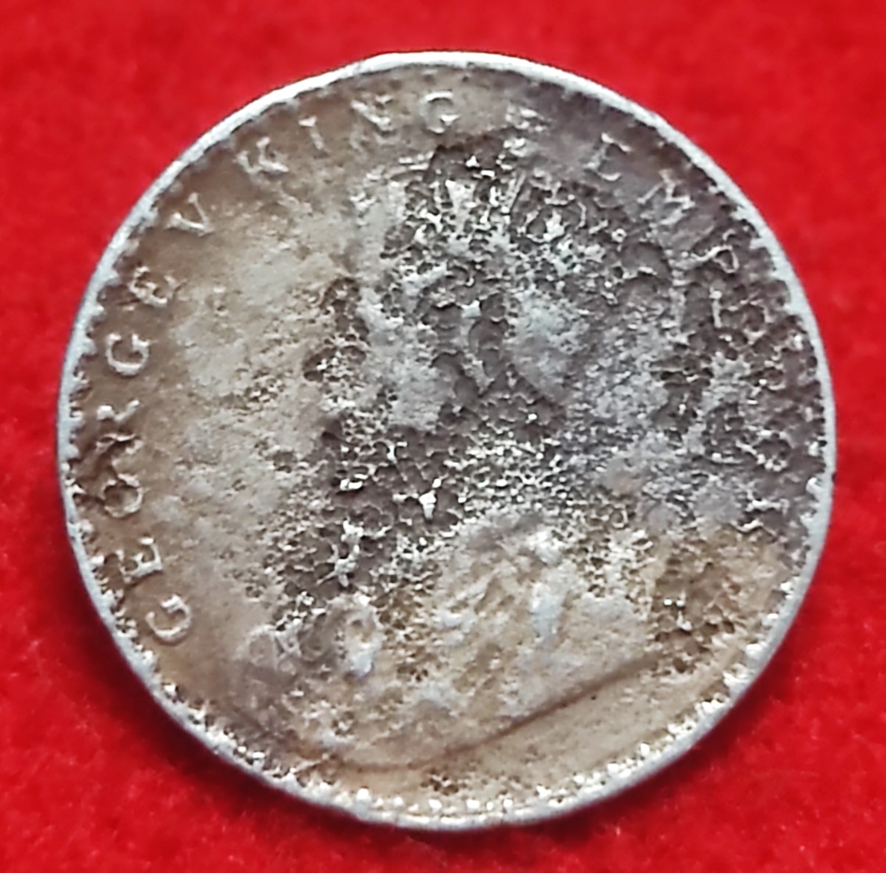 Two Anna Silver Coin