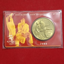 Alternative view of Rare Rare Rare 5 Dollars Elizabeth Australia SYDNEY 2000 Year Olympic Judo Coin Royal Australian Mint
