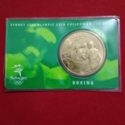 Rare Rare Rare 5 Dollars Elizabeth Australia SYDNEY 2000 Year Olympic Boxing Coin Royal Australian Mint