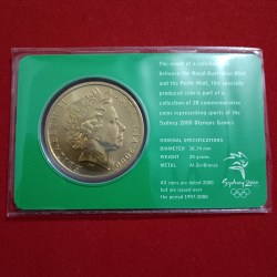 Alternative view of Rare Rare Rare 5 Dollars Elizabeth Australia SYDNEY 2000 Year Olympic Boxing Coin Royal Australian Mint
