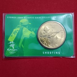 Rare Rare Rare 5 Dollars Elizabeth Australia SYDNEY 2000 Year Olympic Shooting Coin Royal Australian Mint