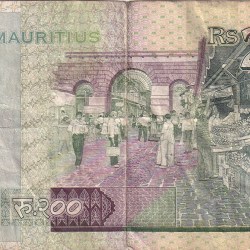 Alternative view of Mauritius 200 Rupees Rare Note #B2