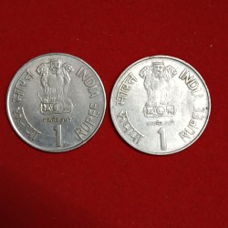 Alternative view of One Rs FSS Rare Coin Maharana Pratap ji 2003 Year Bombay Mint 2 Pcs Given Republic of India