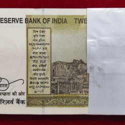 Alternative view of 000701-000800 FANCY NUMBER RARE 20 RUPEES GOVERNOR SANJAY MALHOTRA RARE SERIAL PACKET GEM UNC