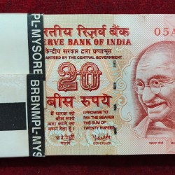 RARE OLD ISSUE 20 RUPEES 2008 GOVERNOR Y.B.REDDY RARE UNC SERIAL PACKET