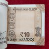 333301-333400 Rare GEM UNC Serial Packet 10 Rupees 2025 Governor Sanjay Malhotra with Fancy Number 333333 - Image 2