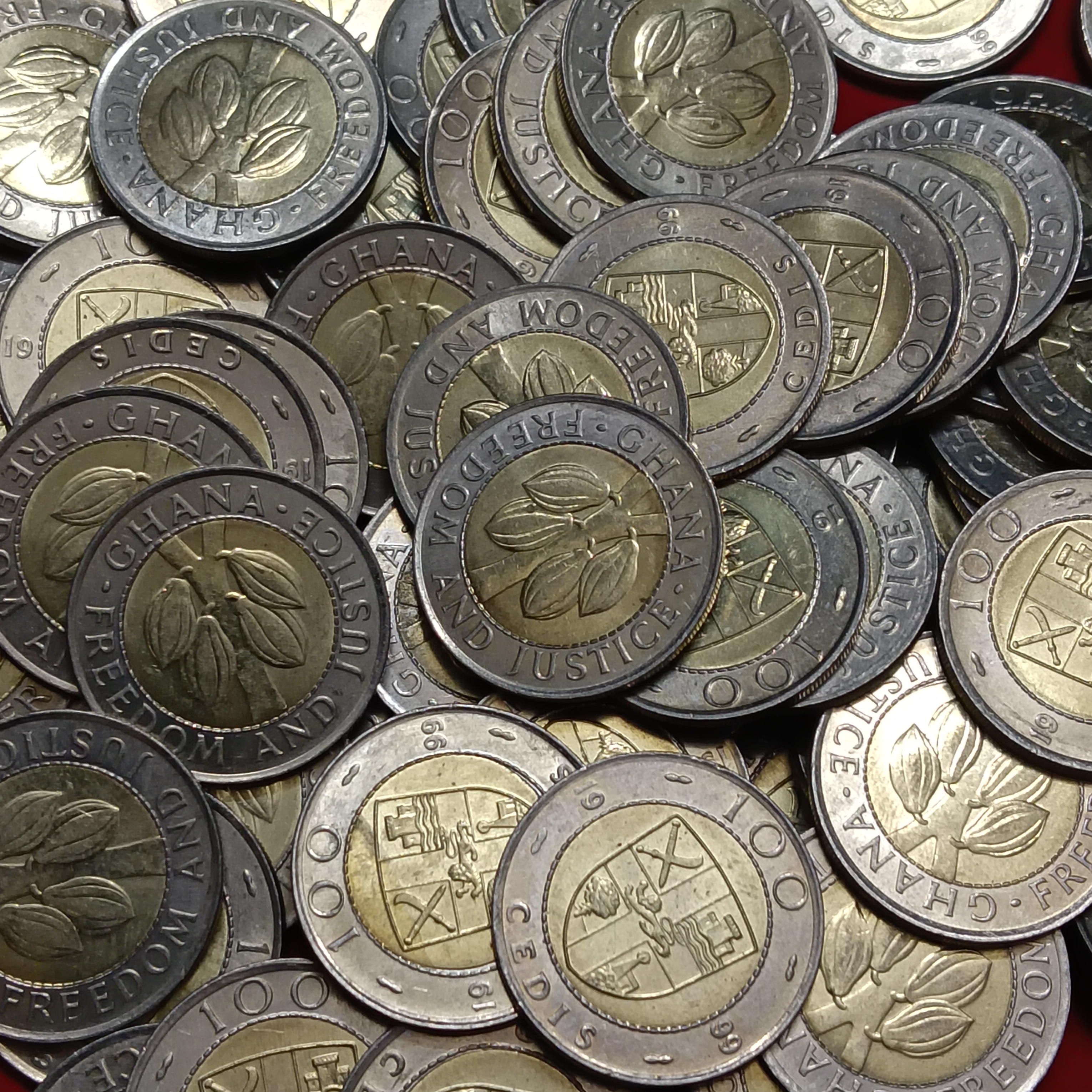 100 Cedis Ghana Coin Freedom And Justice 1999 Year 100 Pcs Given