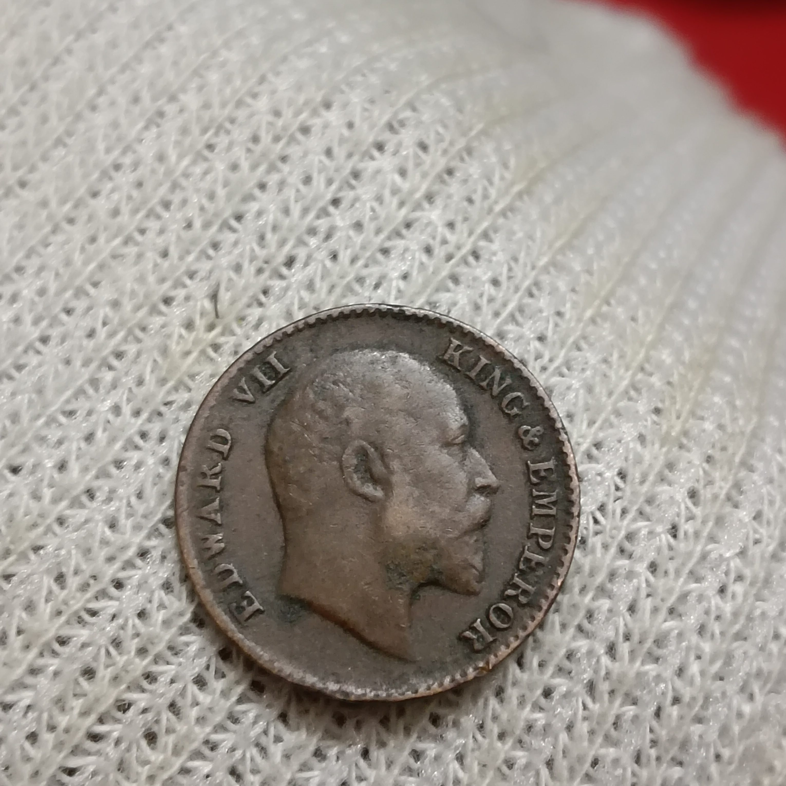 Edward VII King & Emperor 1/12 Anna 1909 or 1910 Year Top Grade Condition 4 Pcs