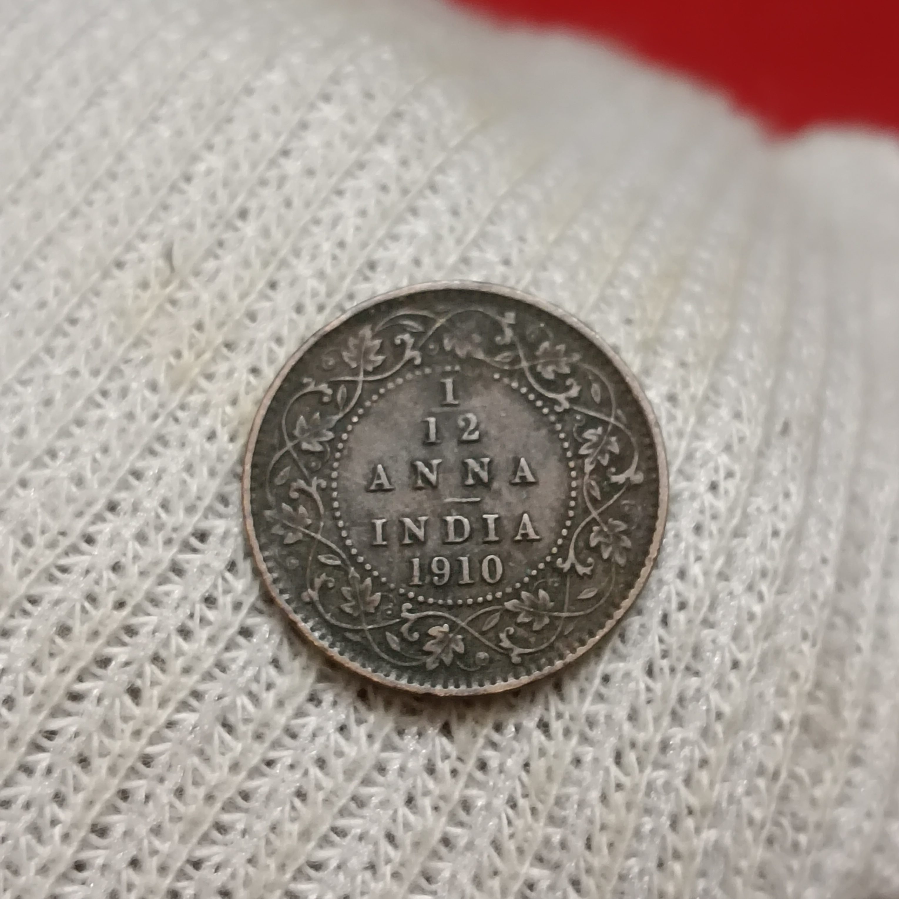 Edward VII King & Emperor 1/12 Anna 1909 or 1910 Year Top Grade Condition 4 Pcs