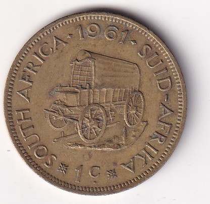 South Africa 1 Cent (1st Decimal Series) Rare Coin#E-149