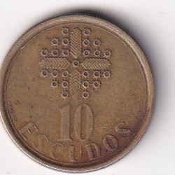 Alternative view of Portugal 10 Escudos 1987 Rare Coin#E-154