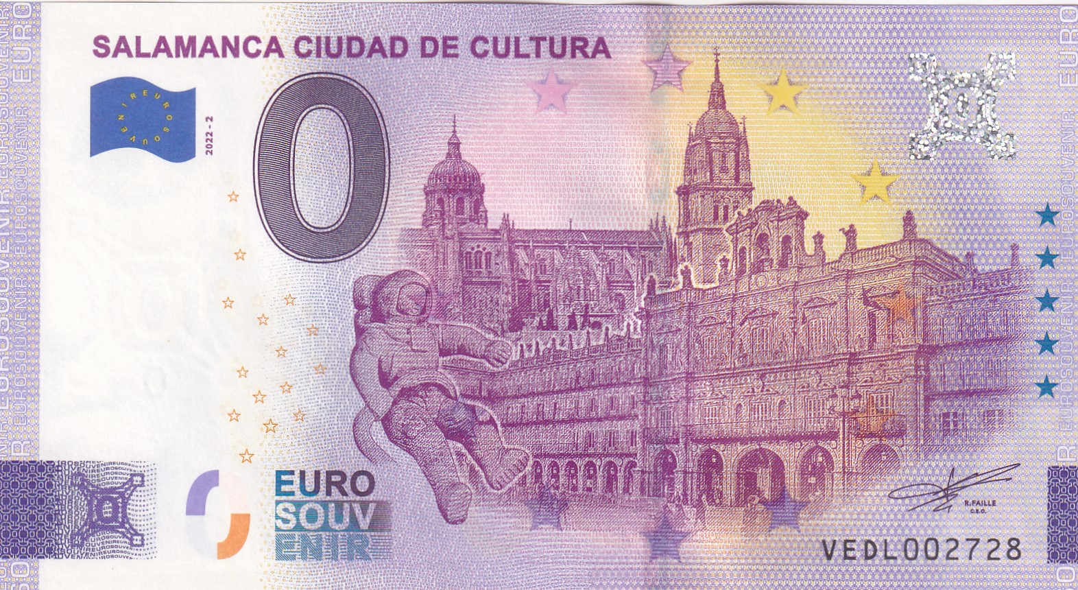 Spain 0 Euro - Salamanca ciudad de cultura RARE UNC NOTE