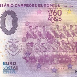 Portugal 0 Euro - 60th Anniversary Campeões Europeus 1961-2021 Rare UNC Note
