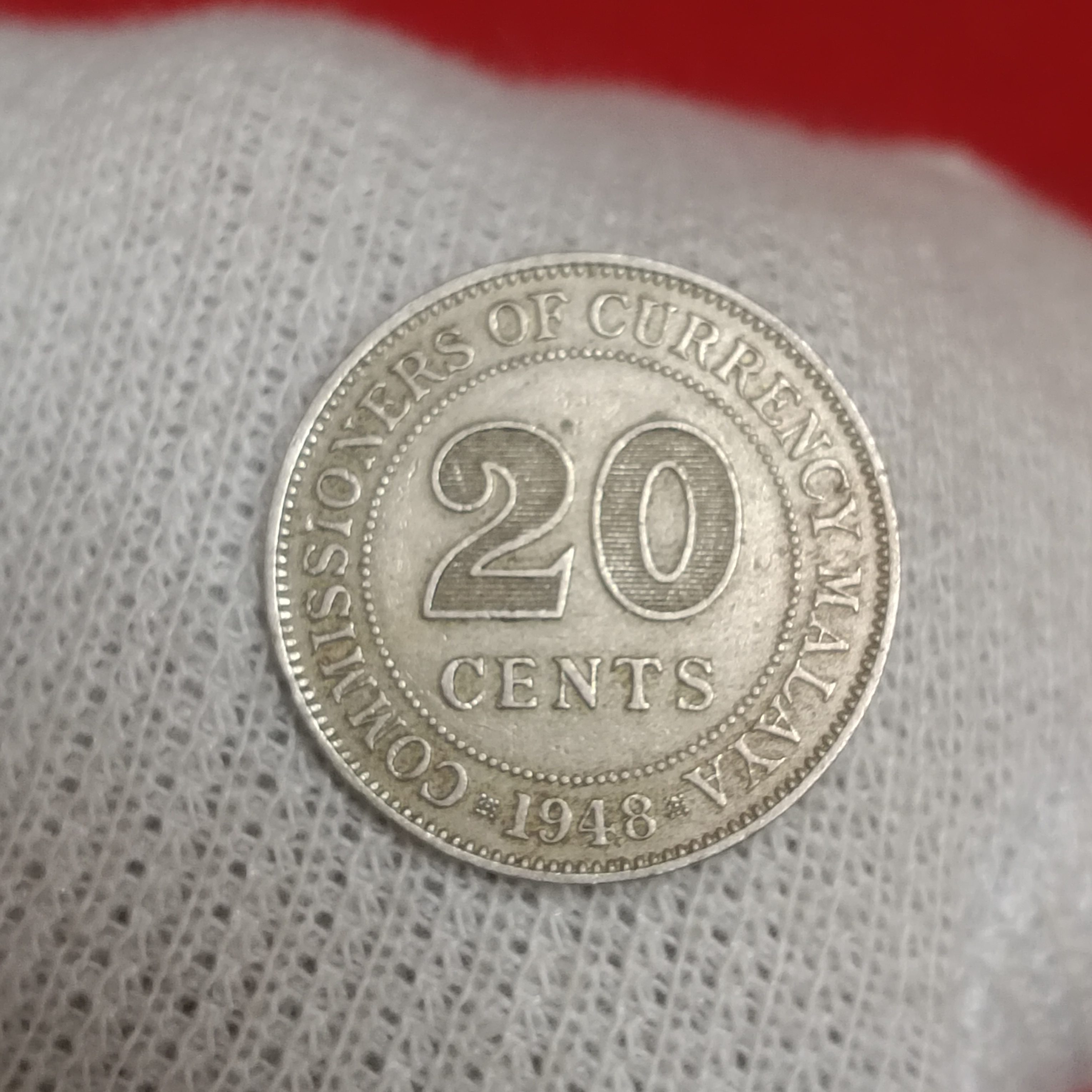 George Vi 20 Cents Malaya Coin 1948 Year