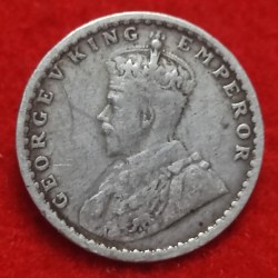 Alternative view of SILVER TWO ANNA GEORGE V 1917 CALCUTTA MINT