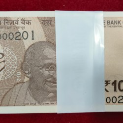 000201-000300 RARE SERIAL PACKET GEM UNC 10 RUPEES 2024 GOVERNOR SHAKTIKANT DAS