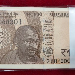 000301-000400 RARE SERIAL PACKET GEM UNC 10 RUPEES 2024 GOVERNOR SHAKTIKANT DAS