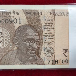 000901-001000 RARE SERIAL PACKET GEM UNC 10 RUPEES 2024 GOVERNOR SHAKTIKANT DAS