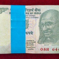5 RUPEES GANDHI OLD ISSUE GOVERNOR BIMAL JALAN RARE UNC SERIAL PACKET