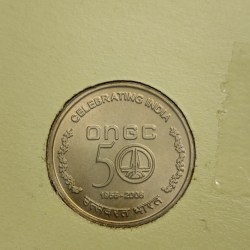 5 Rs ONGC Copper Nickel Coin Bunc Rare