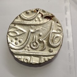 Princely States Indore Rupee Ahalya Bai Leaf And Shivalingam Shivling Silver Coin High Grade UNC