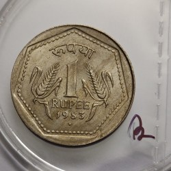 1 Rs 1983 Mumbai Mint Coin Rare