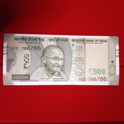 500 Rs Rare Fancy Number Note 786786 Gem Bunc Condition Republic of India Sku 60